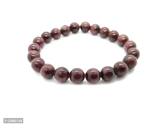 RedAlmas Natural Garnet Crystal Bracelet 8MM Beads Gemstone For Women  Men-thumb0