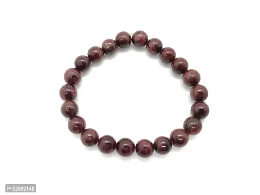 RedAlmas Natural Garnet Crystal Bracelet 8MM Beads Gemstone For Women  Men-thumb2