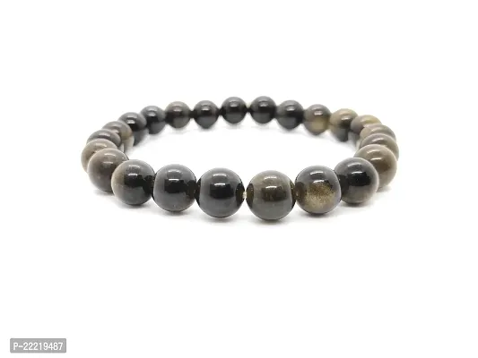 RedAlmas Exclusive Obsidian Bracelet 8MM Beads Crystal Gemstone For Women's  Men's-thumb0