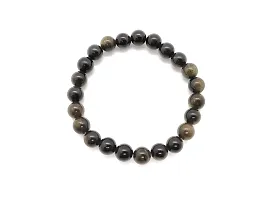 RedAlmas Exclusive Obsidian Bracelet 8MM Beads Crystal Gemstone For Women's  Men's-thumb1