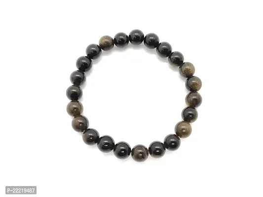 RedAlmas Exclusive Obsidian Bracelet 8MM Beads Crystal Gemstone For Women's  Men's-thumb2