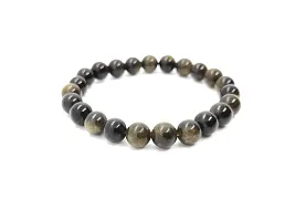 RedAlmas Exclusive Obsidian Bracelet 8MM Beads Crystal Gemstone For Women's  Men's-thumb2