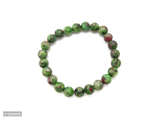 RedAlmas Exclusive Ruby Jade Bead Bracelet Handmade Gemstone For Women  Men