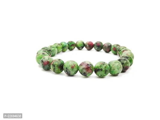 RedAlmas Exclusive Ruby Jade Bead Bracelet Handmade Gemstone For Women  Men-thumb2