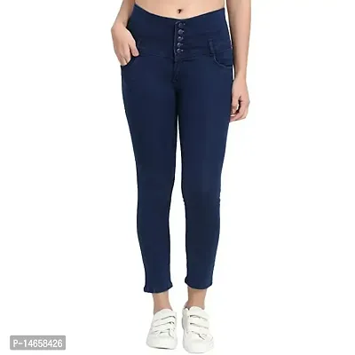 Anukritienterprises,Jeans,Miderise,Regular Fit,Streachable,for Women and Girls (30, Navy Blue)-thumb3