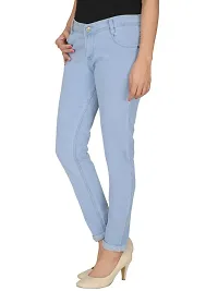 Ice Blue Skinny Fit Mid-Rise Clean Look Stretchable Jeans-thumb1