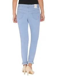 Ice Blue Skinny Fit Mid-Rise Clean Look Stretchable Jeans-thumb2