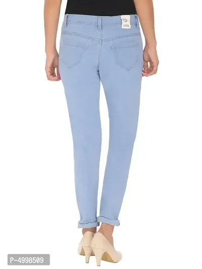 Ice Blue Skinny Fit Mid-Rise Clean Look Stretchable Jeans-thumb3