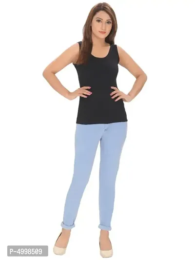 Ice Blue Skinny Fit Mid-Rise Clean Look Stretchable Jeans-thumb4