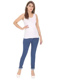 Navy Blue Skinny Fit Mid-Rise Clean Look Stretchable Jeans-thumb3