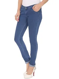 Navy Blue Skinny Fit Mid-Rise Clean Look Stretchable Jeans-thumb2