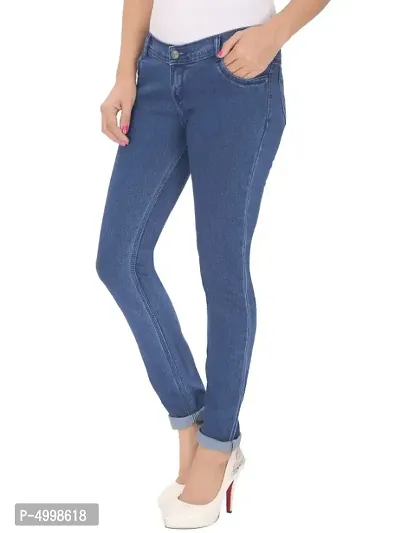 Navy Blue Skinny Fit Mid-Rise Clean Look Stretchable Jeans-thumb3