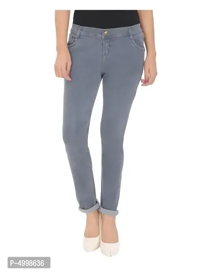 Grey Skinny Fit Mid-Rise Clean Look Stretchable Jeans