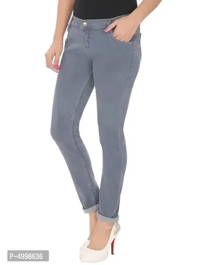 Grey Skinny Fit Mid-Rise Clean Look Stretchable Jeans-thumb3