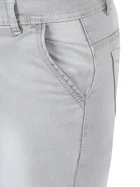 Women Faded Light Grey Regular Fit Solid Denim Jeans-thumb3