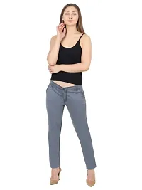 Women Dark Grey Skinny Fit Solid Satin Denim Jeans-thumb1