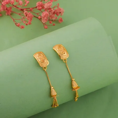 Elegant Fancy Brass Earrings for Women