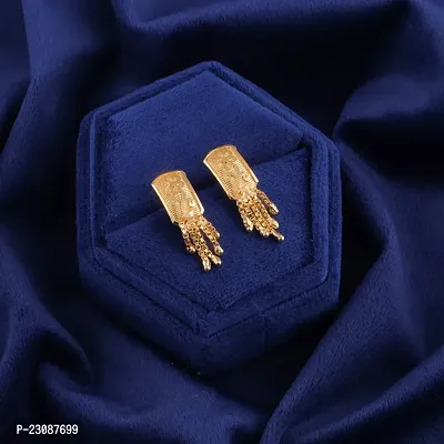Gold Plated Latest Fancy Earrings For Women and Girls-thumb0