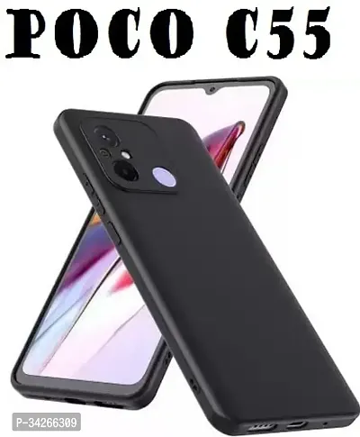 Designer Back Cover For Poco C55 Poco C 55 Black-thumb0