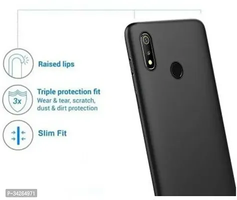 Designer Back Cover For Realme 3 Pro Black-thumb2