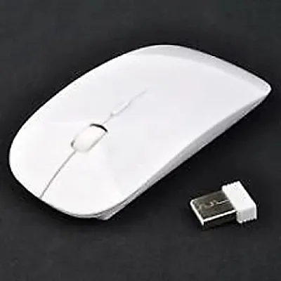 Wireless Optical Mouse White With Bluetooth