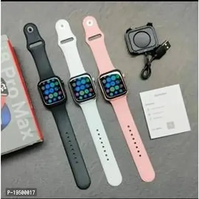 i8 Pro Max Series 8 Smart Watch For Man  Women Smartwatch  (Black Strap, free size)