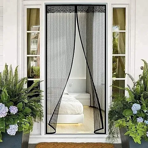 Mosquito Door Net,Magnetic Curtain, Magnet Door Screen for Door, Automatically, Keep Fresh Air (Black,85x195cm)