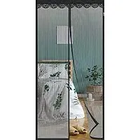 Mosquito Door Net, Magnetic Curtain, Magnet Door Screen (Black,85x195cm)-thumb1