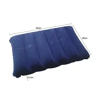 [Pcs-1] Air Pillow, Velvet Finish, Soft Pillow. Ultralight, Portable, Comfortable, Inflammable, Adjustable, For Support Body Parts. Sleeping, Travel Pillow, Camping, Blue-thumb2