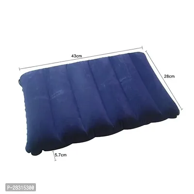 [Pcs-1] Air Pillow, Velvet Finish, Soft Pillow. Ultralight, Portable, Comfortable, Inflammable, Adjustable, For Support Body Parts. Sleeping, Travel Pillow, Camping, Blue-thumb3