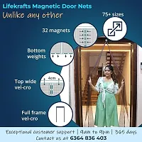 Washable Magic Mesh Magnetic Curtain for Doors mosquitoes and fly Protection Mosquito Net-thumb1
