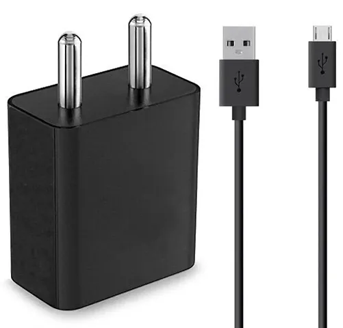 GoSale Fast Charger for Samsung Galaxy J1 4G Charger Wall Charger | Mobile Fast Charger | Android Charger with 1 Meter Micro USB Charging Data Cable (2.4 Amp, BE3, Black)