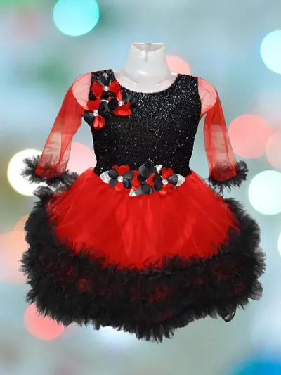 Party Wear Fancy Net Frock for Baby Girls