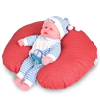 Mothersyard Nursing Pillow, Breastfeeding Support Cushion, Pregnancy Pillow, Designed for Newborn Babies and Moms-Polka Red-thumb3