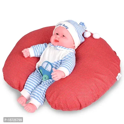 Mothersyard Nursing Pillow, Breastfeeding Support Cushion, Pregnancy Pillow, Designed for Newborn Babies and Moms-Polka Red-thumb4