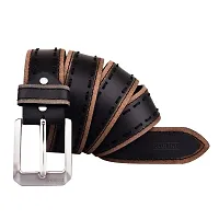 RAGLINE Leather Casual Belt For Men -T38BK44-thumb1