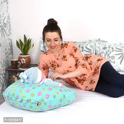 Mothersyard Nursing Pillow, Breastfeeding Support Cushion, Pregnancy Pillow, Designed for Newborn Babies and Moms-Cartoon Green-thumb2