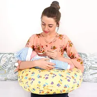 Mothersyard Nursing Pillow, Breastfeeding Support Cushion, Pregnancy Pillow, Designed for Newborn Babies and Moms-Cartoon Yellow-thumb2
