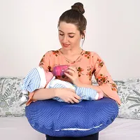 Mothersyard Nursing Pillow, Breastfeeding Support Cushion, Pregnancy Pillow, Designed for Newborn Babies and Moms-Polka Blue-thumb2