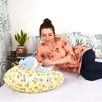 Mothersyard Nursing Pillow, Breastfeeding Support Cushion, Pregnancy Pillow, Designed for Newborn Babies and Moms-Cartoon Yellow-thumb1