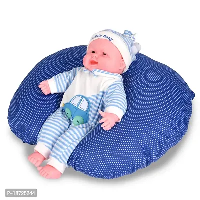 Mothersyard Nursing Pillow, Breastfeeding Support Cushion, Pregnancy Pillow, Designed for Newborn Babies and Moms-Polka Blue-thumb4