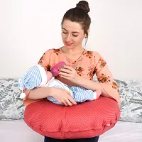 Mothersyard Nursing Pillow, Breastfeeding Support Cushion, Pregnancy Pillow, Designed for Newborn Babies and Moms-Polka Red-thumb2