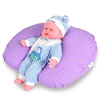 Mothersyard Nursing Pillow, Breastfeeding Support Cushion, Pregnancy Pillow, Designed for Newborn Babies and Moms-Polka Purple-thumb3