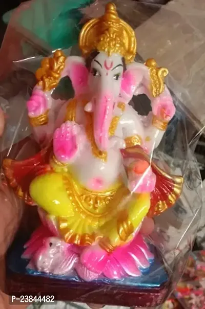 Unique Trendy Ganpati Murthi On Lotus Base Idol For Showpiece Gift Pooja