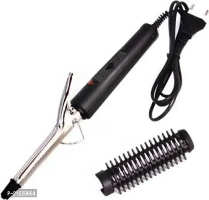 Women Hair Curler With Adjustable Temperature and Ceramic Coated Plates (Medium_Black)