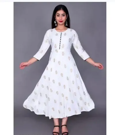 Elegant Rayon Anarkali Kurti For Women