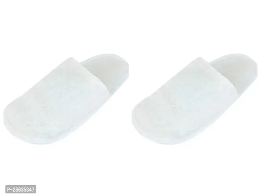 Elegant White Fur Solid Slippers For Women-thumb0