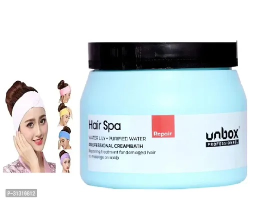 Unbox Professional repairing  Hair spa cream ,490 g with get free facial band