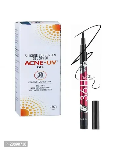 Acne-UV  UVA/UVB Protection Gel SPF 30 - 60 gm With 36H Eyeliner