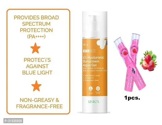 Derma 1% Hyaluronic Sunscreen 50g with Pink Magic Lip balm-thumb0